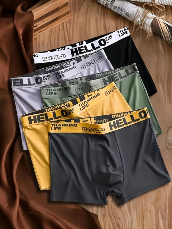 Men's Milk Silk Boxer Briefs 5 - Multi Pack Underwear 评论和价格