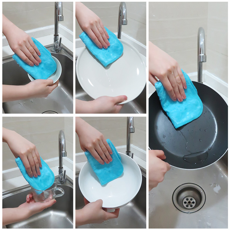 2-Pack Ultra-Fine Fiber Dishcl - Bamboo Fiber Trunk 评论和价格