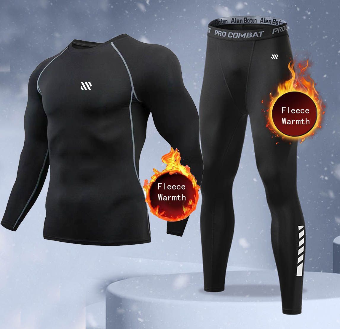 New 2-pieces Winter Warm Men U - Thermal Long John 评论和价格
