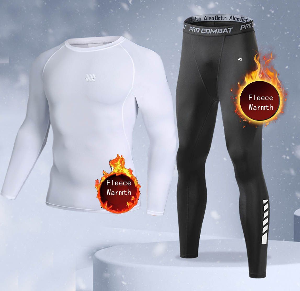 New 2-pieces Winter Warm Men U - Thermal Long John 评论和价格