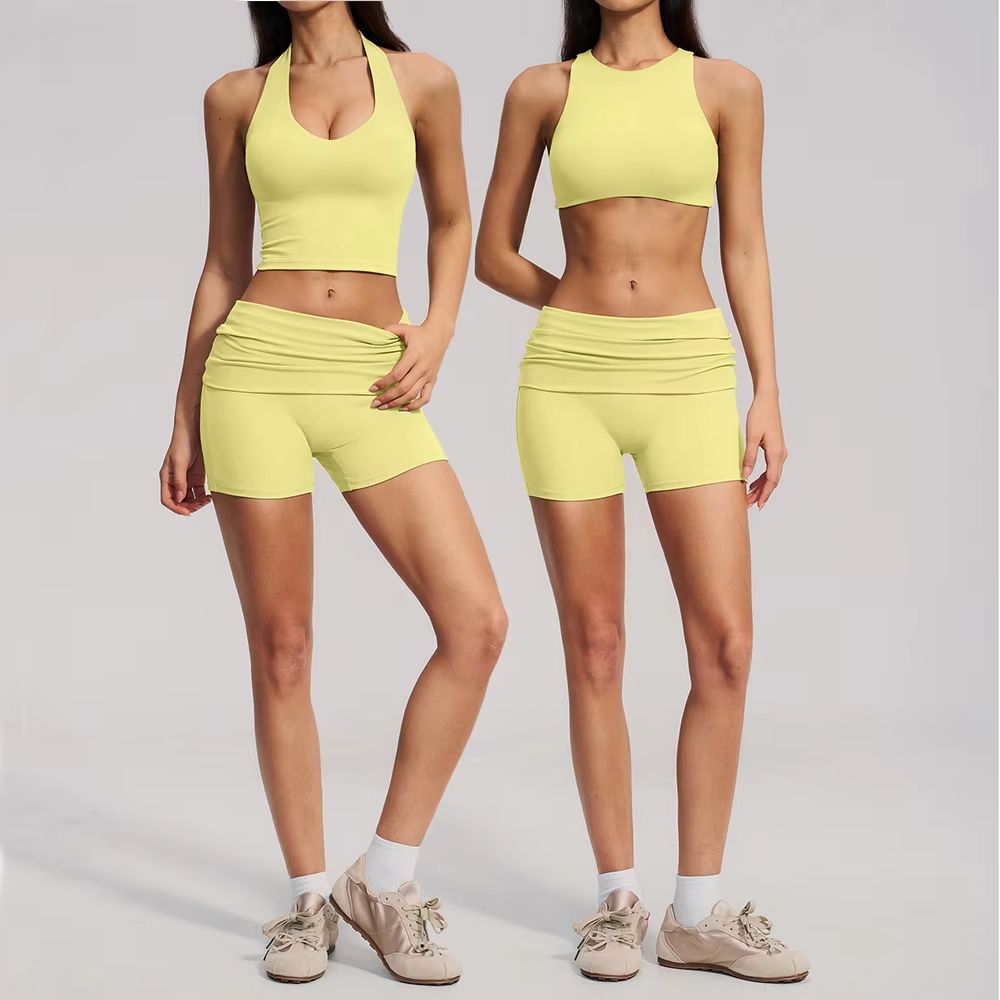 2 Pieces Yoga Suit Women Athle - Compression Shorts Athletes 评论和价格