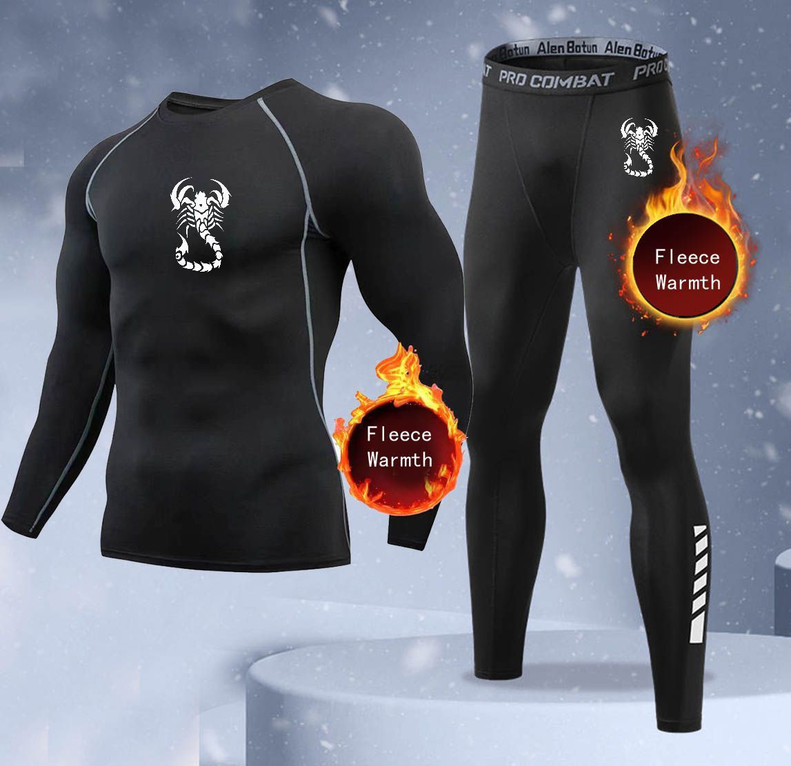 New 2-pieces Winter Warm Men U - Thermal Long John 评论和价格