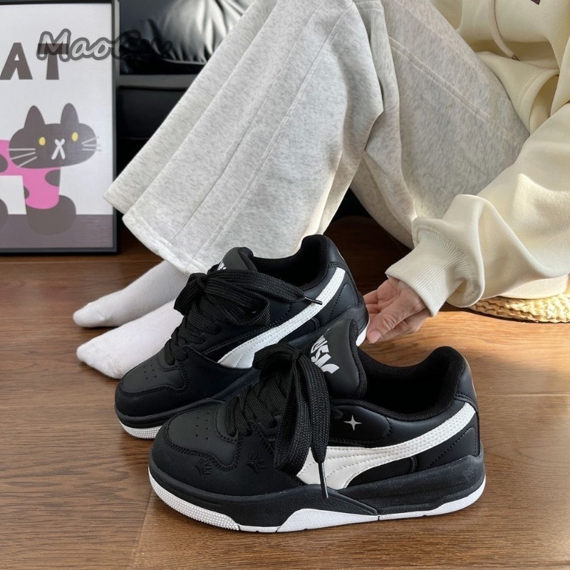 Women's Black White Leather Sk - Vans Shoes Old Skool 评论和价格
