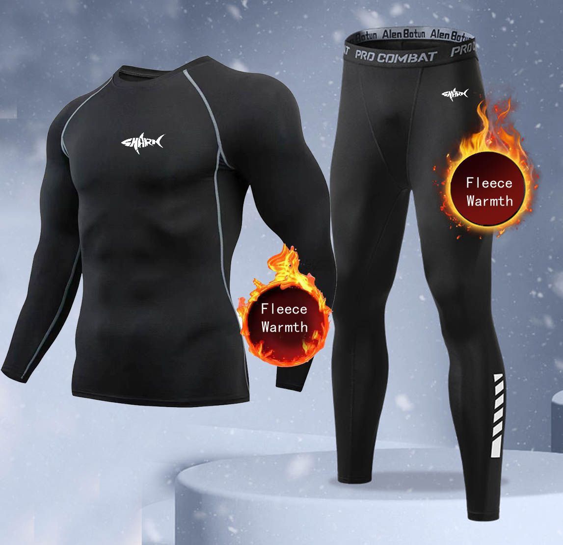 New 2-pieces Winter Warm Men U - Thermal Long John 评论和价格