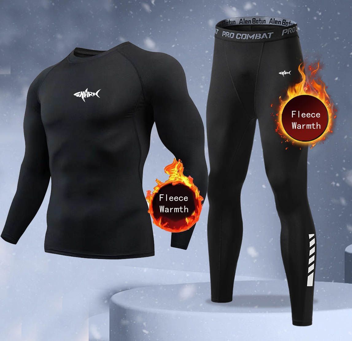 New 2-pieces Winter Warm Men U - Thermal Long John 评论和价格
