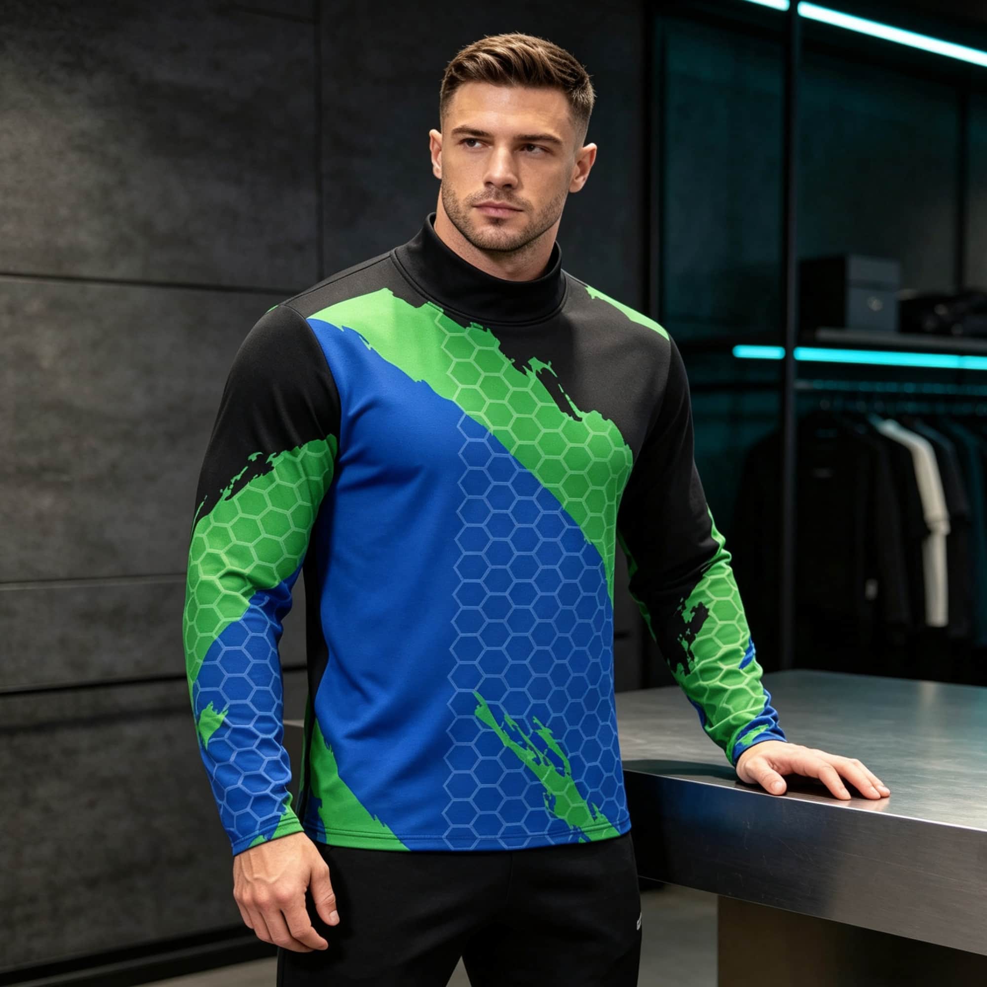 Men Contrast Color Honeycomb T - Base Layer Top 评论和价格